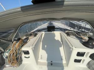 Pogo 10.50 companionway bimini